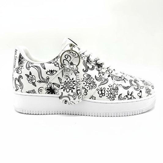 Gutter Cat Gang Sneakers: White Tats